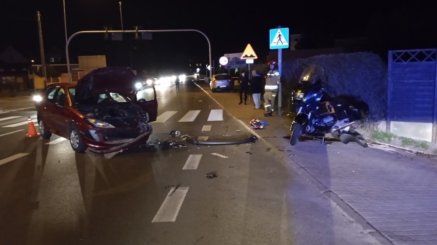 Wypadek motocyklisty na krajowej ósemce na Dolnym Śląsku
