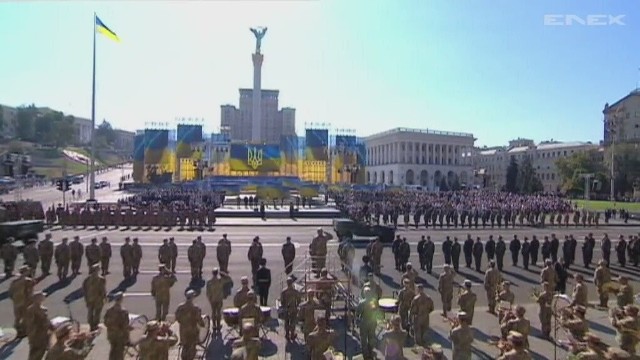 Poroszenko na święcie niepodległości Ukrainy