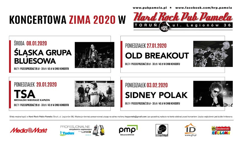 Koncertowa Zima 2020 w Hard Rock Pubie Pamela