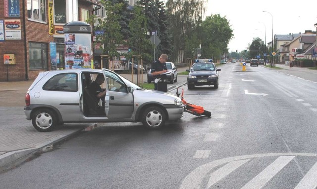 Wypadek w centrum Biłgoraja. 32-letni motocyklista w szpitalu