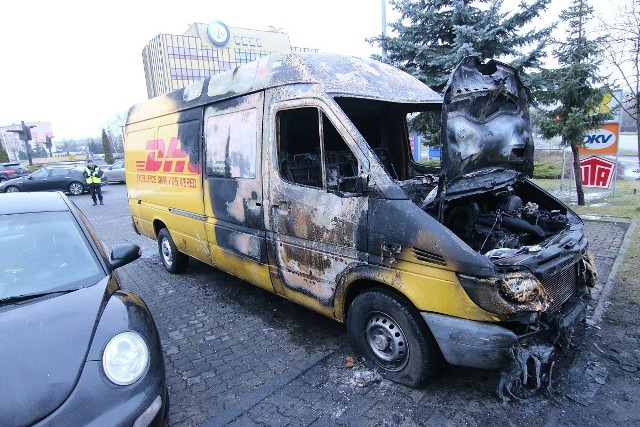 Jeden z pożarów miał miejsce przy stacji benzynowej na Wojska Polskiego.