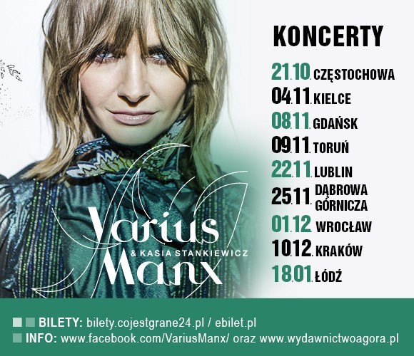 Varius Manx wystąpi 1 grudnia 2018 w Centrum Koncertowym A2.