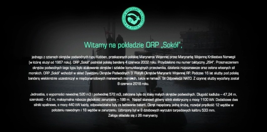 Muzeum Marynarki Wojennej w Gdyni ma możliwość zabrania w wirtualny spacer po ORP "Sokół". Eksponowany ma być też prawdziwy okręt