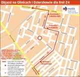 Uwaga! Od poniedziałku objazdy na Glinicach (mapa)