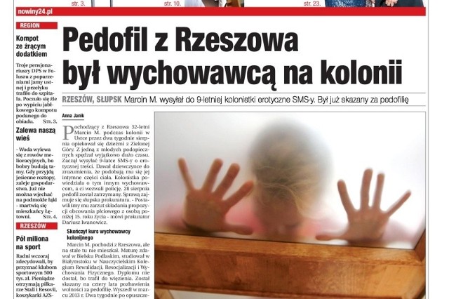 O tej bulwersującej sprawie pisaliśmy 4 września w Nowinach