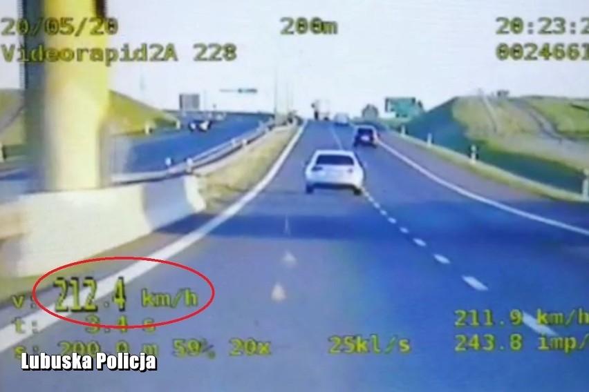 Piraci-rekordziści pędzili trasą S3 z prędkością 192 km/h i...