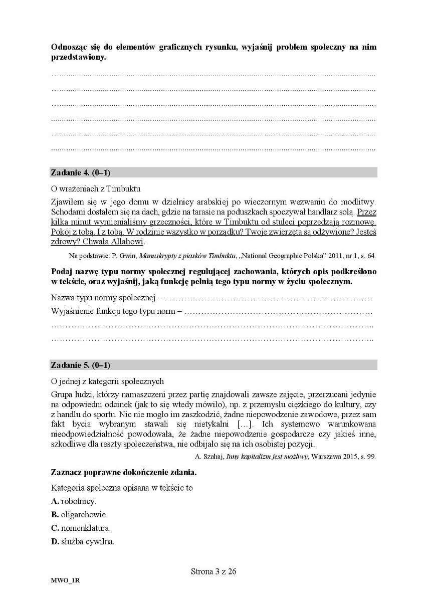 MATURA PRÓBNA 2020: WOS - poziom rozszerzony. Zobacz arkusz maturalny z 7 kwietnia i odpowiedzi z 15 kwietnia 2020 r. 