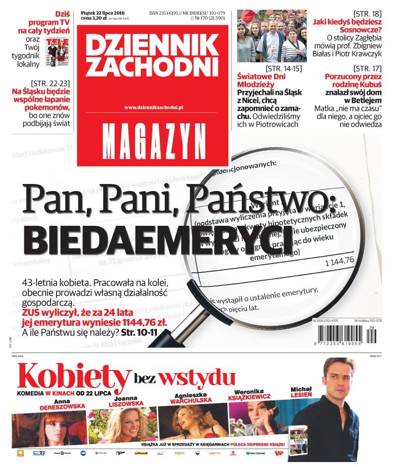 Zobacz, alternatywne okładki piątkowego magazynu Dziennika Zachodniego [22.07.2016]