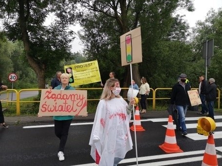 Protest na DK78 w Świerklańcu....