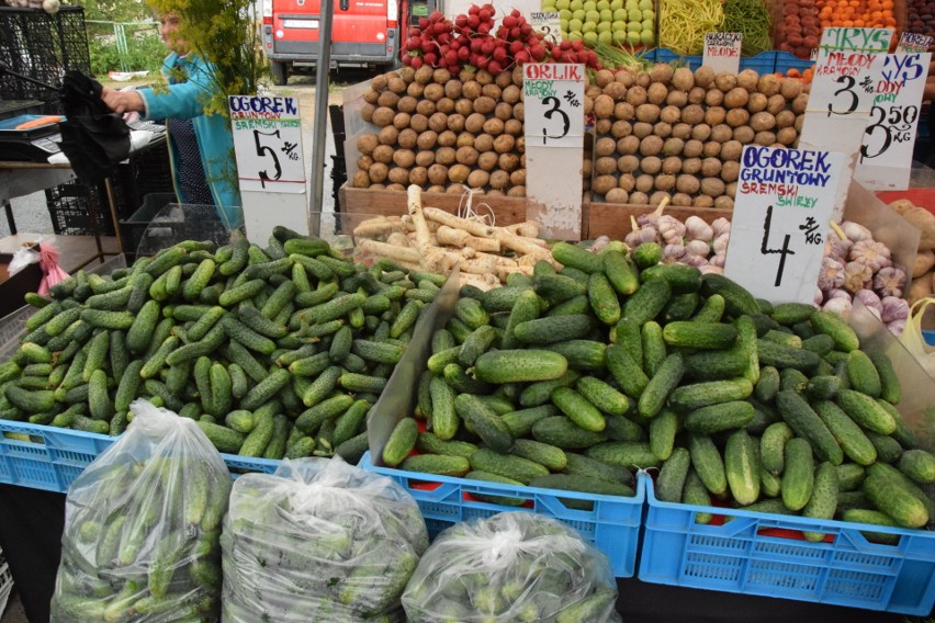 Ogórki rozchwytywane na kieleckich bazarach. Będą kiszone, małosolne i konserwowe. Jakie ceny ogórków oraz innych owoców i warzyw?