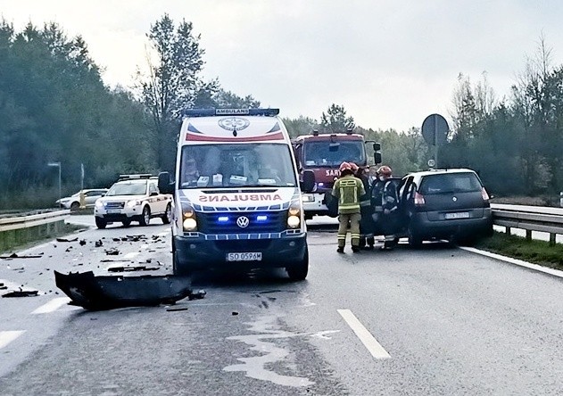 Ciężki wypadek na trasie Dk1 w Brudzowicach....