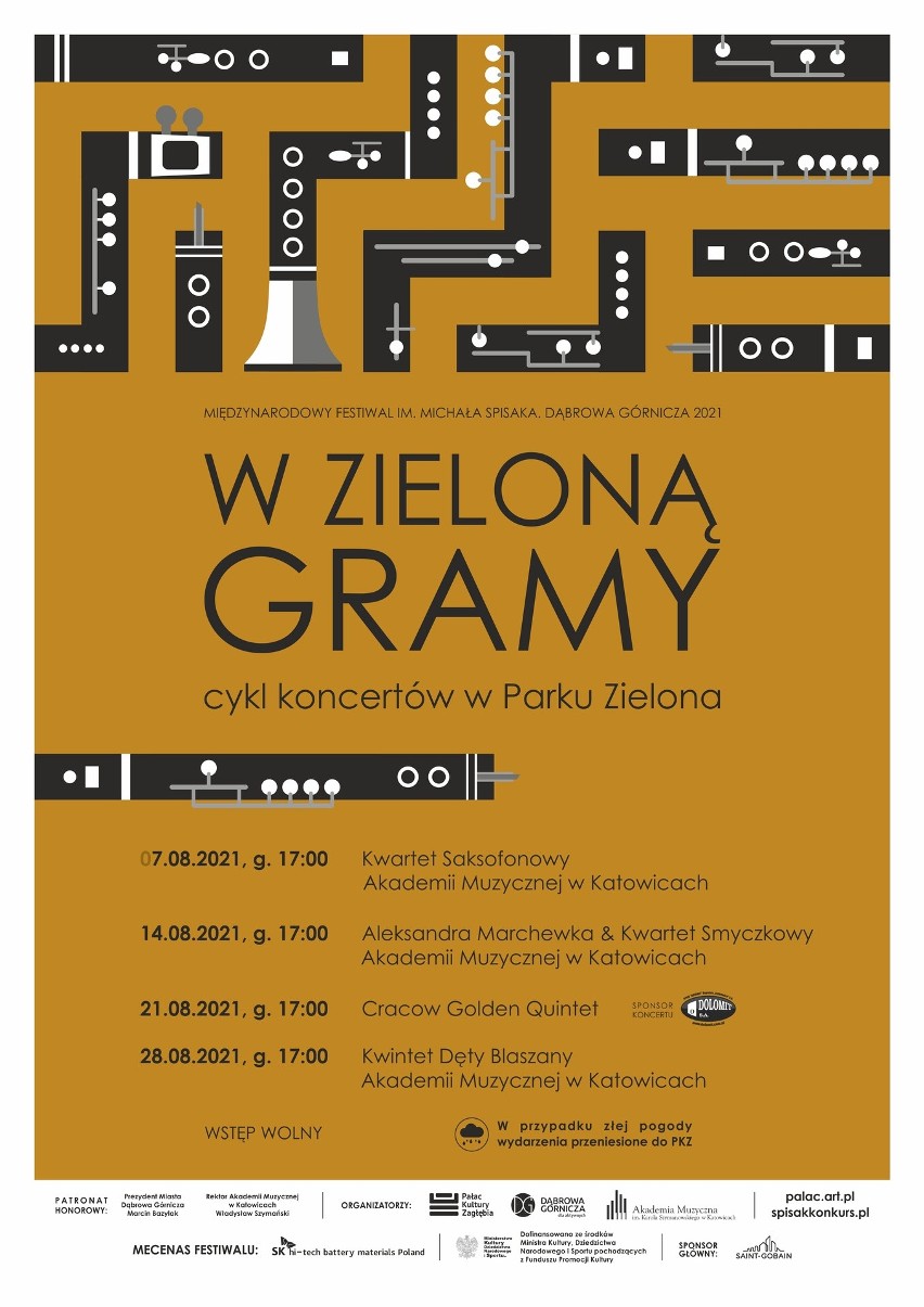 Koncerty odbywać się będą w Parku Zielona w Dąbrowie...
