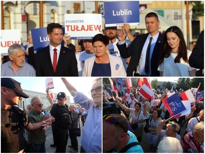 Awantura na placu Litewskim. Szydło przemawiała, a w tle: "Oddaj kasę!", "Konstytucja!" (ZDJĘCIA, WIDEO)