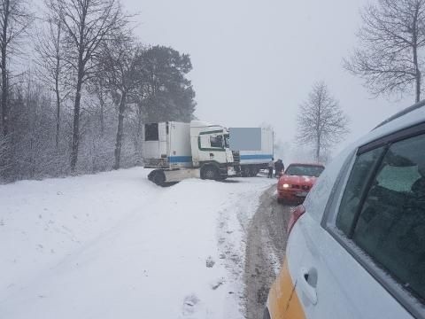 DK 19 za Bielskiem Podlaskim w kierunku Siemiatycz. Około...