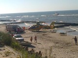 Katastrofa w Jarosławcu. Wiatrakowiec wpadł do morza. Nie żyje 25-letni pilot [ZDJĘCIA, FILM]
