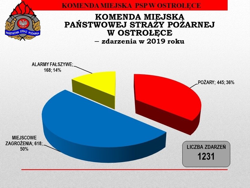 Ostrołęka. Znacznie więcej pożarów i fałszywych alarmów. Ostrołęka straż pożarna podsumowała miniony rok