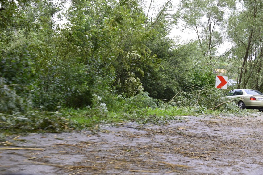 Nawałnica nad powiatem gorlickim. Zerwane dachy, połamane drzewa