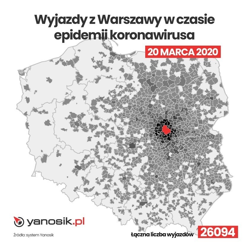 Jak informacje o koronawirusie wpłynęły na przemieszczanie...