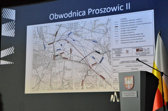 Proponowane warianty przebiegu II części obwodnicy Proszowic