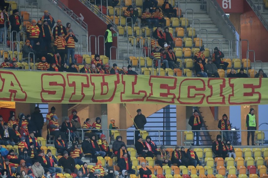 Kibice na meczu Jagiellonia Białystok - Arka Gdynia