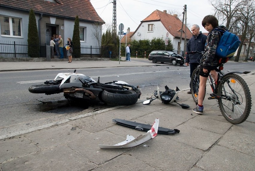 Wypadek przy ul. Grottgera w Słupsku