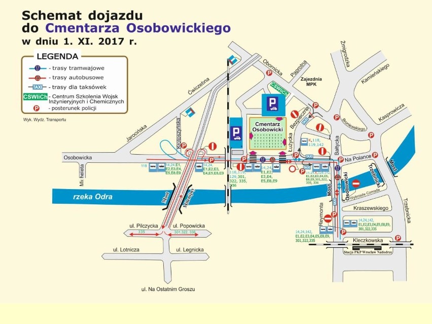 Jak dojechać na Cmentarz Osobowicki [MAPA, ORGANIZACJA RUCHU, MPK]