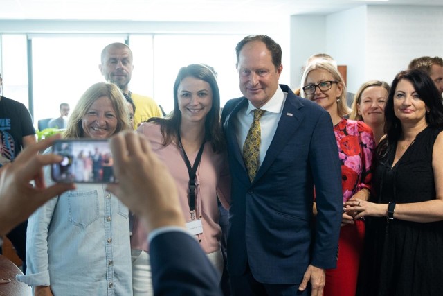 Ambasador Stanów Zjednoczonych Mark Brzezinski gości w redakcji Dziennika Polskiego i Gazety Krakowskiej.