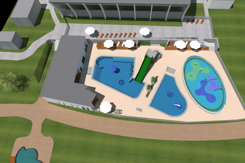 Tak ma wyglądać zewnętrzny basen budowany w Zambrowie.
