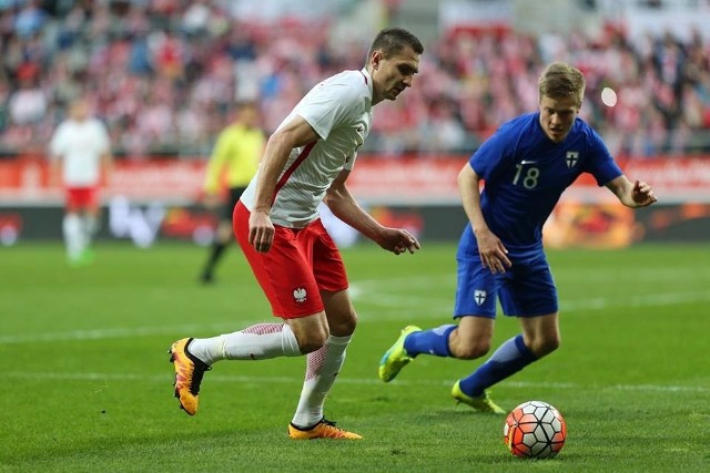 Polska - Finlandia mecz we Wrocławiu z gradem bramek