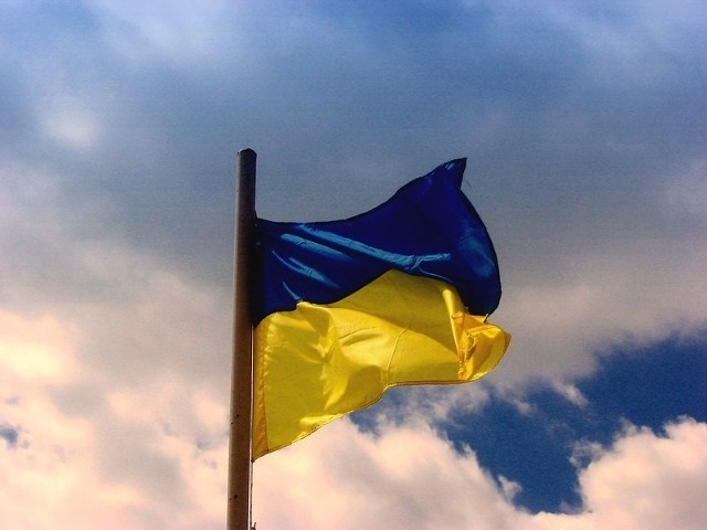 Flaga Ukrainy, zdjęcie ilustracyjne.