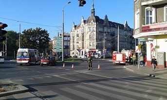 Wypadek na pl. Kościuszki. 4 osoby w szpitalu [zdjęcia]