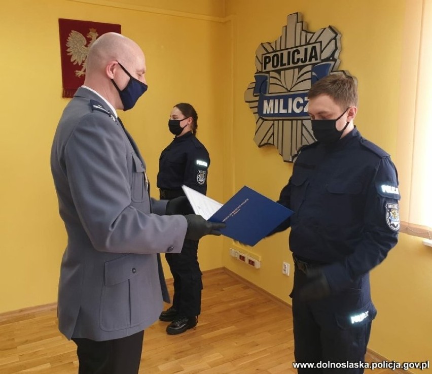 Nowi policjanci złożyli ślubowanie 12.03.2021