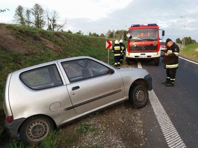 Kierowca fiata seicento miał wypadek na obwodnicy Szczuczyna