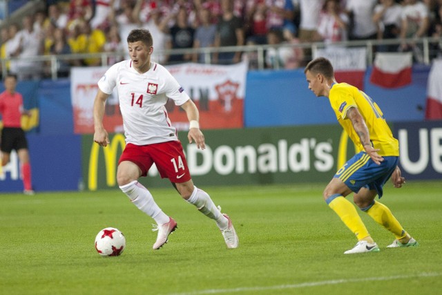 19.06.2017 lublin arena lublin pilka nozna euro u-21 mecz polska - szwecja dawid kownackipolska szwecja pilka nozna euro u-21 reprezentacja lublin arena kibicefot. wojciech szubartowski /  polska press