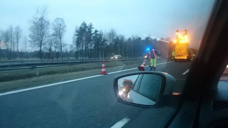 Wypadek na autostradzie A4 w rejonie Trzebini