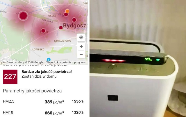 Ponad 1500 procent - o tyle przekroczone były w czwartek wieczorem normy niebezpiecznych pyłów PM 2,5.