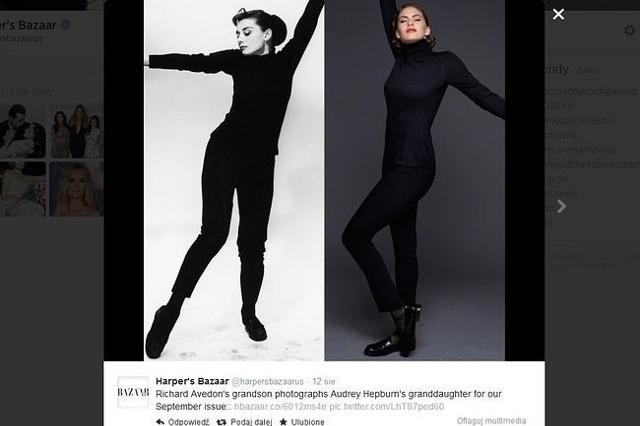 Wnuczka Audrey Hepburn wzięła udział w sesji dla "Harper's Bazaar" (fot. Agencja TVN/x-news)