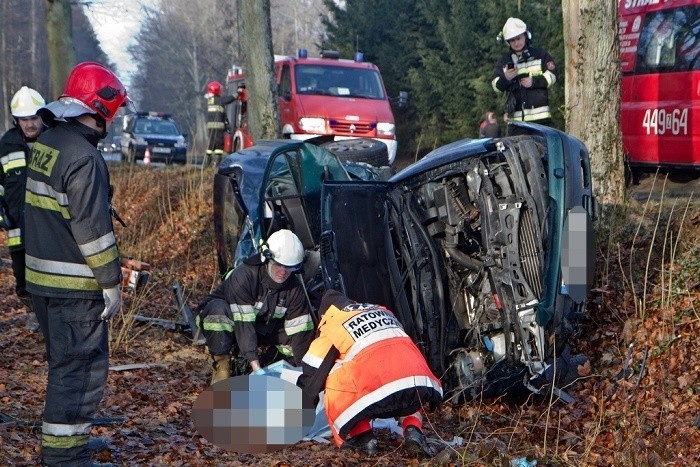 Wypadek koło Trzebiatowa