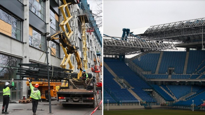 Trwa modernizacja elewacji trybun stadionu Wisły. Znalazły...