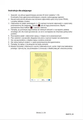 Arkusz z matematyki - matura poprawkowa