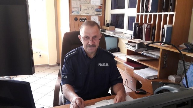 Aspirant sztabowy Mirosław Kulwicki ze strzeleckiej policji.