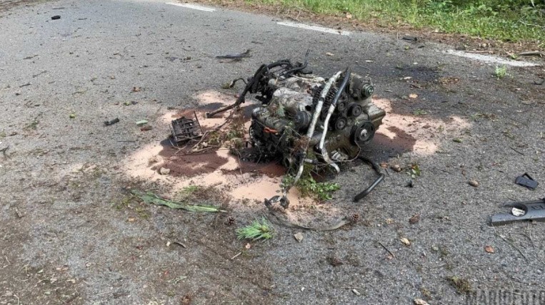 Wypadek na drodze pomiędzy Komprachcicami a Szydłowem.