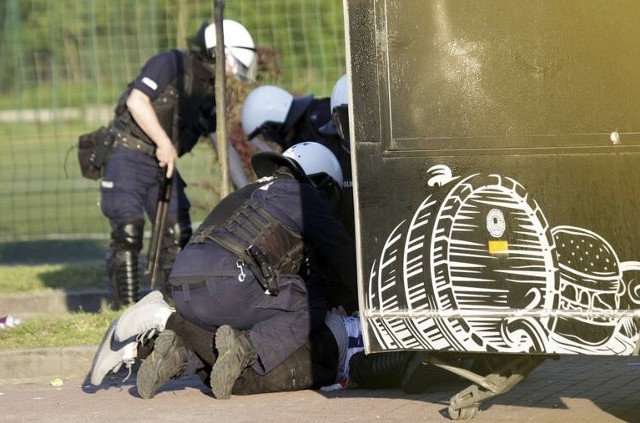 Interwencja policji na stadionie przy ulicy Zielonej