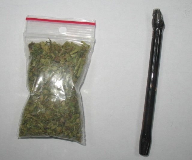 Hajnowscy policjanci kontrolując mazdę 22-latka znaleźli w środku auta torebkę z marihuaną