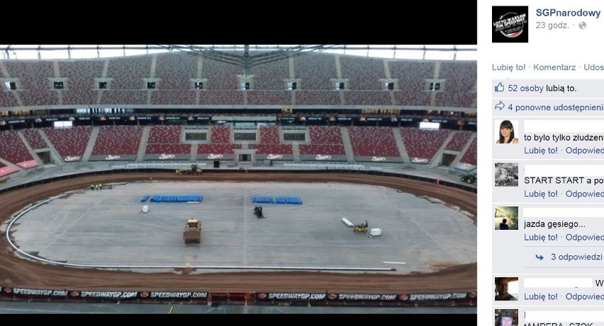 Tor na Stadionie Narodowym już gotowy. Zobaczcie, jak powstawał na Grand Prix na żużlu (zdjęcia)