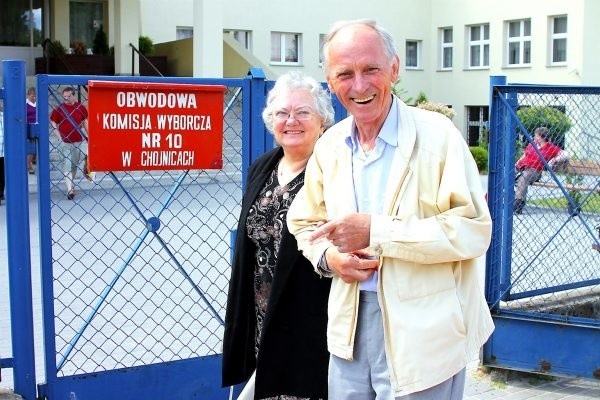Felicja i Jerzy Pilaccy głosowali w Gimnazjum nr 1