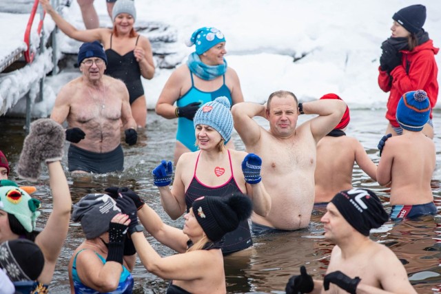 Białystok, 31.01.2021 Plaża Dojlidy - niedzielne morsowanie