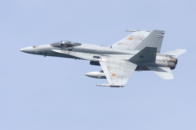 W misji Baltic Air Policing biorą udział między innymi myśliwce F/A-18 Hornet hiszpańskich sił powietrznych.