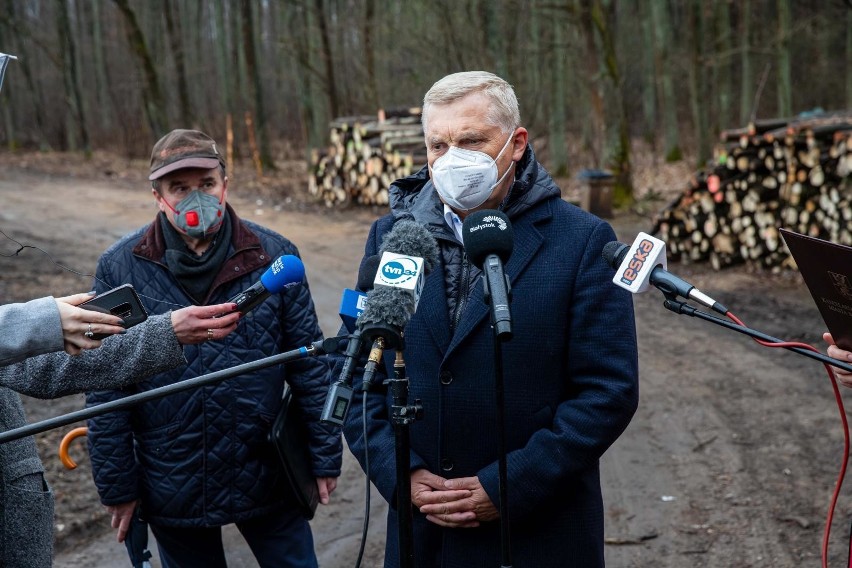 Prezydent Tadeusz Truskolaski i Ryszard Ziemblicki, były...