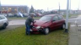 Zderzenie aut na rondzie Kasprzaka w Gorzowie 